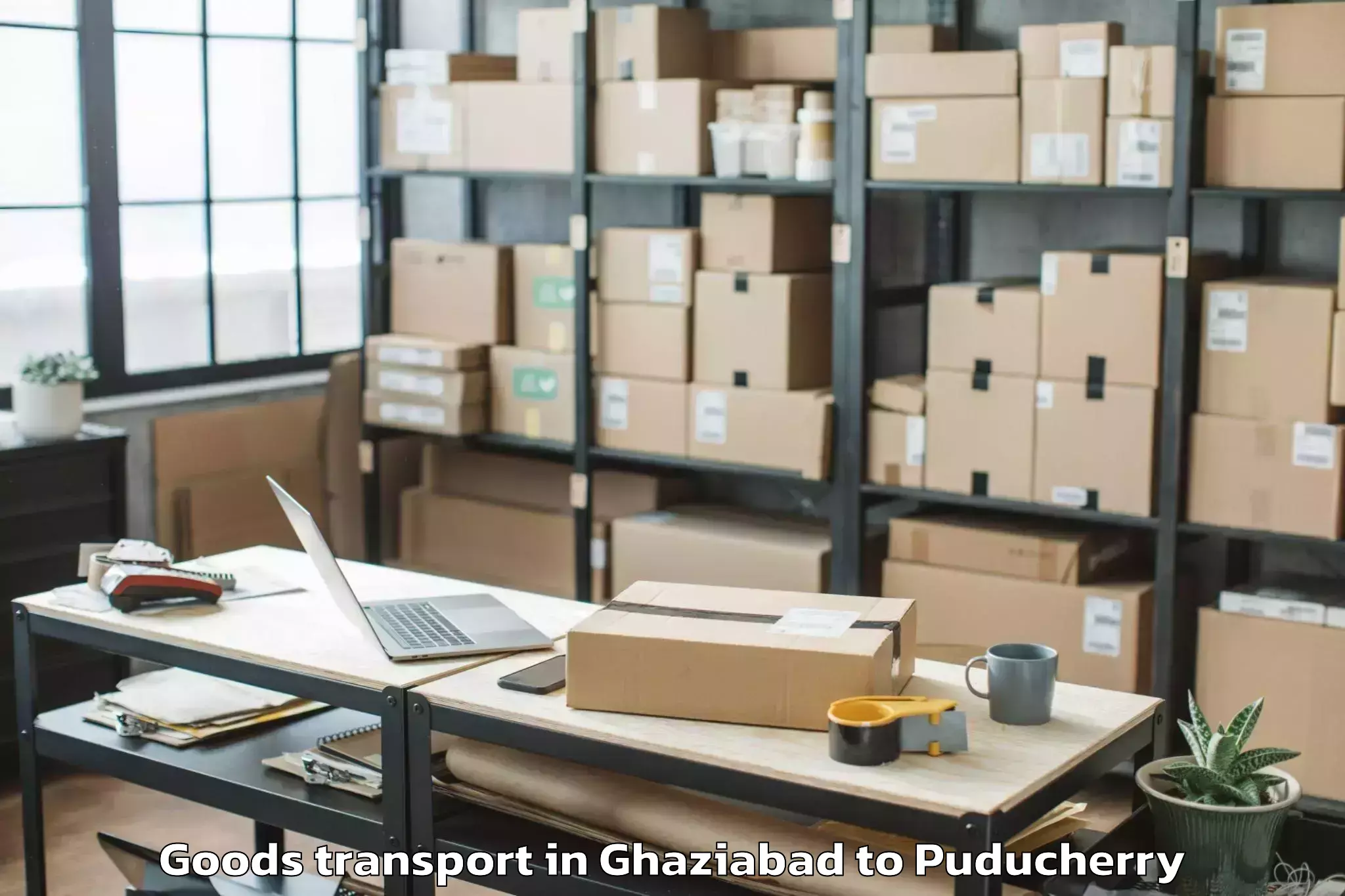 Professional Ghaziabad to Villianur Goods Transport